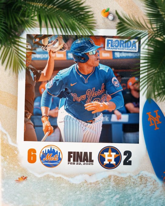 Amazin' Daily Briefing: February 23rd, 2025 - Soto Homeruns and Mets win 6-2 in Spring Opener